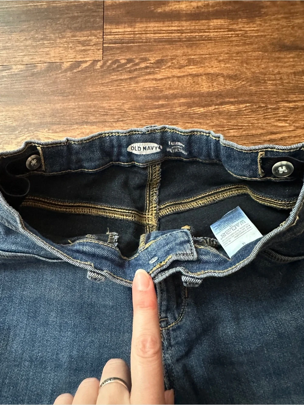 OLD NAVY 14 Ballerina Built in tough stretch blue jean jeggings